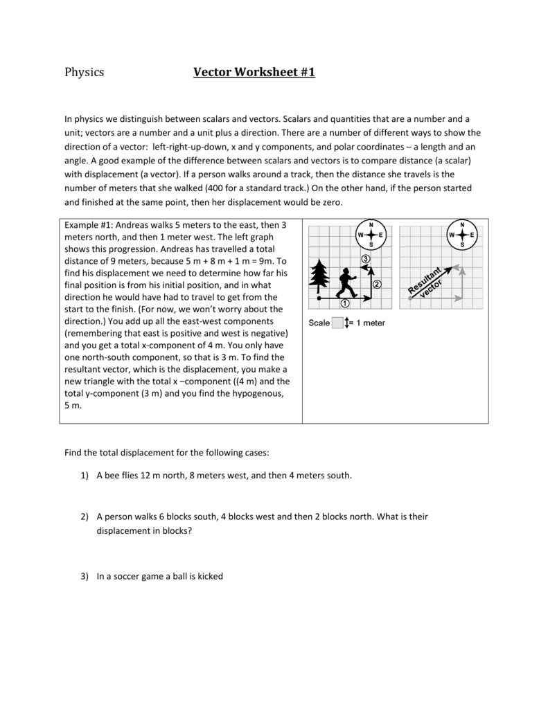 791x1024 Physics Vector Worksheet