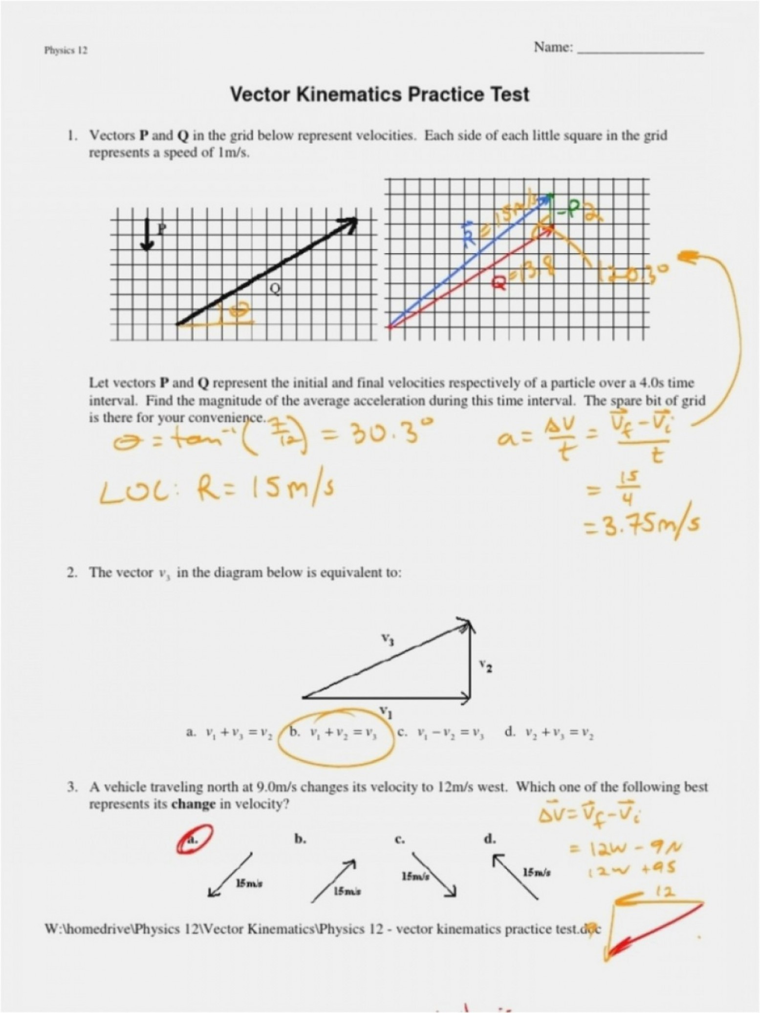 Physics Vector Worksheet At Vectorified Collection Of Physics