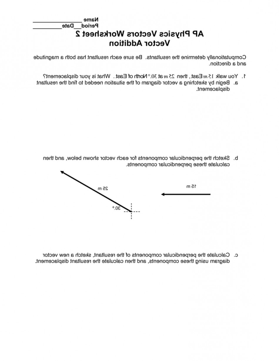 Physics Vector Worksheet at Vectorified.com | Collection of Physics