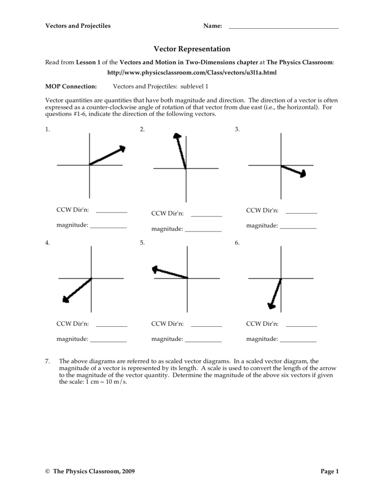 Physics Vector Worksheet at Vectorified.com | Collection of Physics