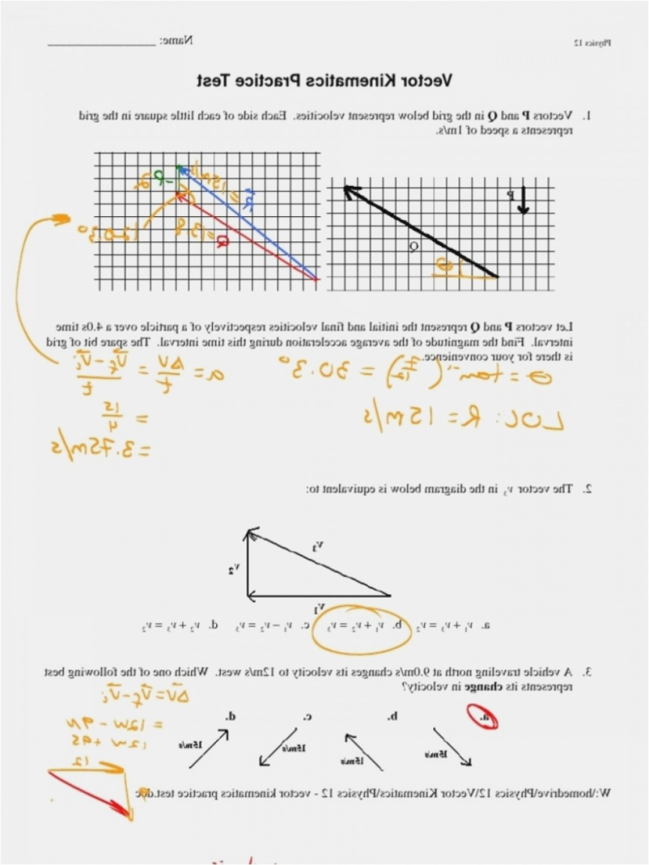 Physics Vector Worksheet at Vectorified.com | Collection of Physics ...