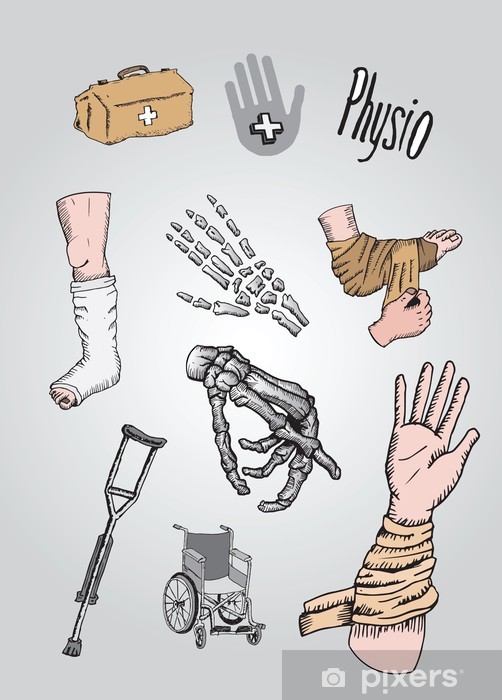 502x700 Physiotherapy Vector Wall Mural