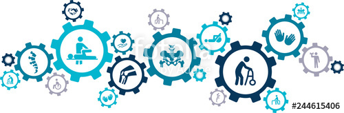 500x164 Physiotherapy Chiropractic Orthopedics Icon Concept