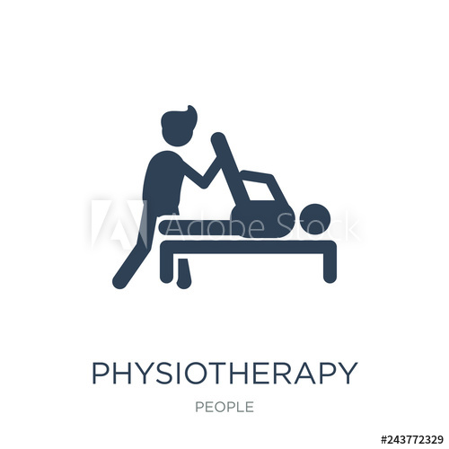 500x500 Physiotherapy Icon Vector On White Background, Physiotherapy