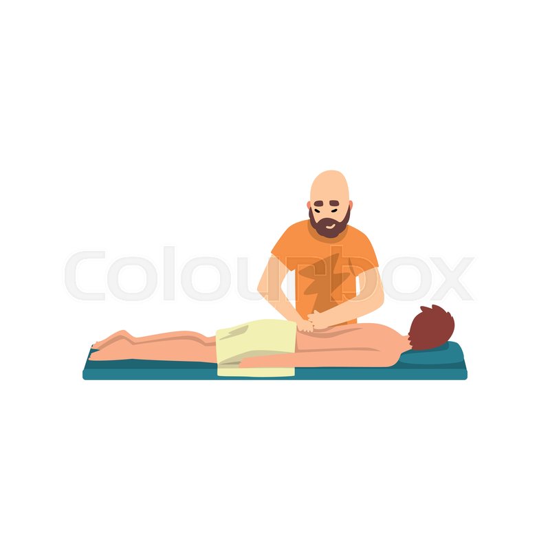 800x800 Massage Therapy With Man, Male Stock Vector Colourbox