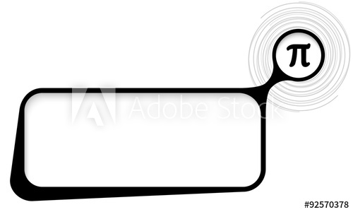 500x300 Vector Text Box For Your Text With Spirals And Pi Symbol