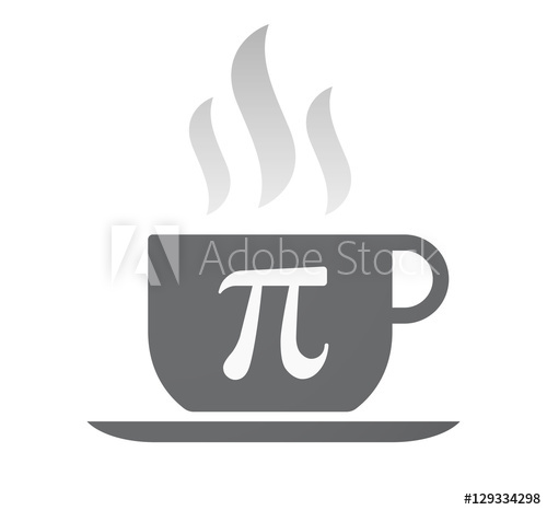 500x466 Isolated Coffee Cup With The Number Pi Symbol