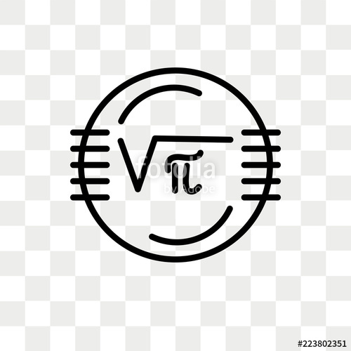 500x500 Pi Vector Icon Isolated On Transparent Background, Pi Logo Design