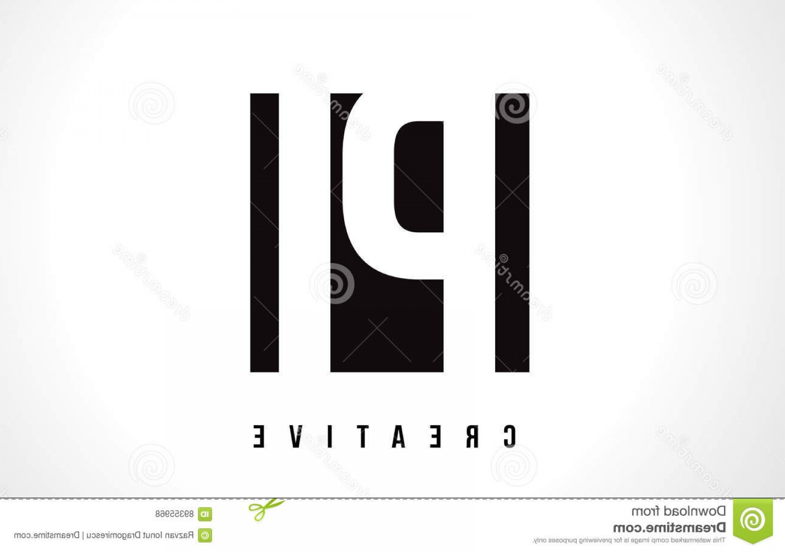1560x1098 Stock Illustration Pi P I White Letter Logo Design Black Square