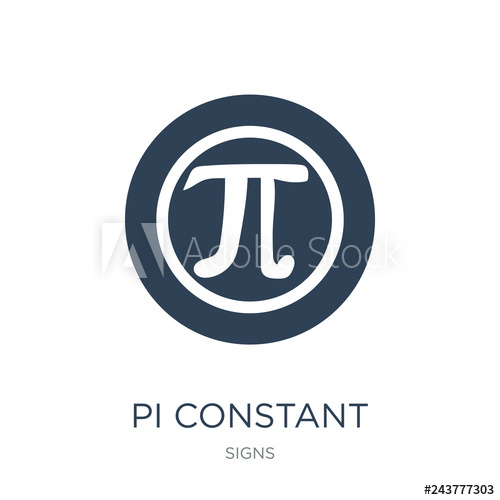 500x500 Pi Constant Icon Vector On White Background, Pi Constant Trendy