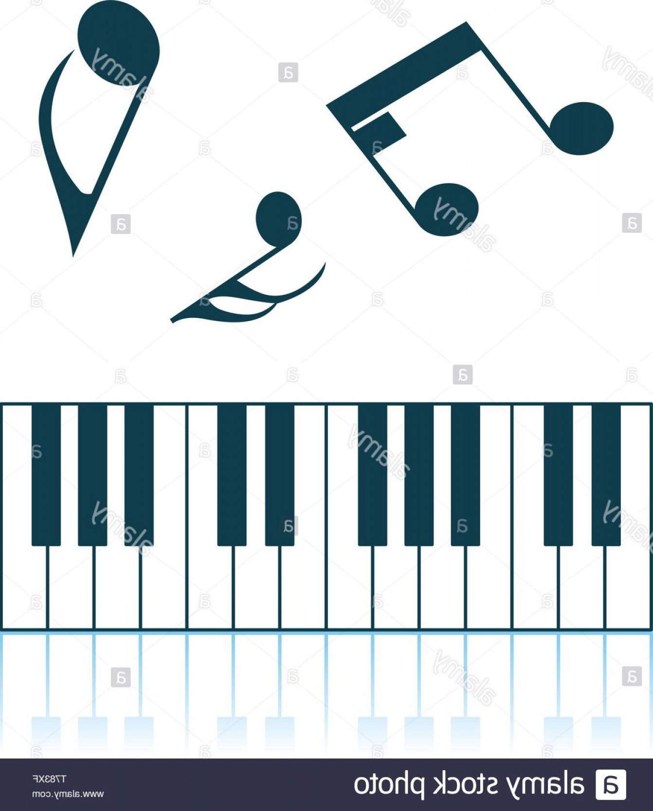 1342x1668 Piano Keyboard Icon Shadow Reflection Design Vector Illustration