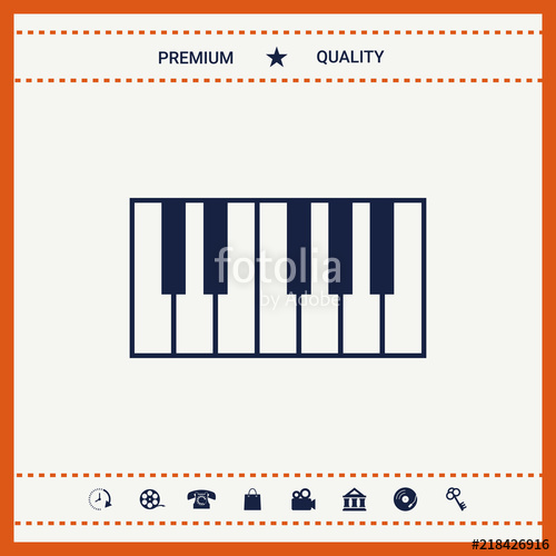500x500 Piano Keyboard Icon Stock Image And Royalty Free Vector