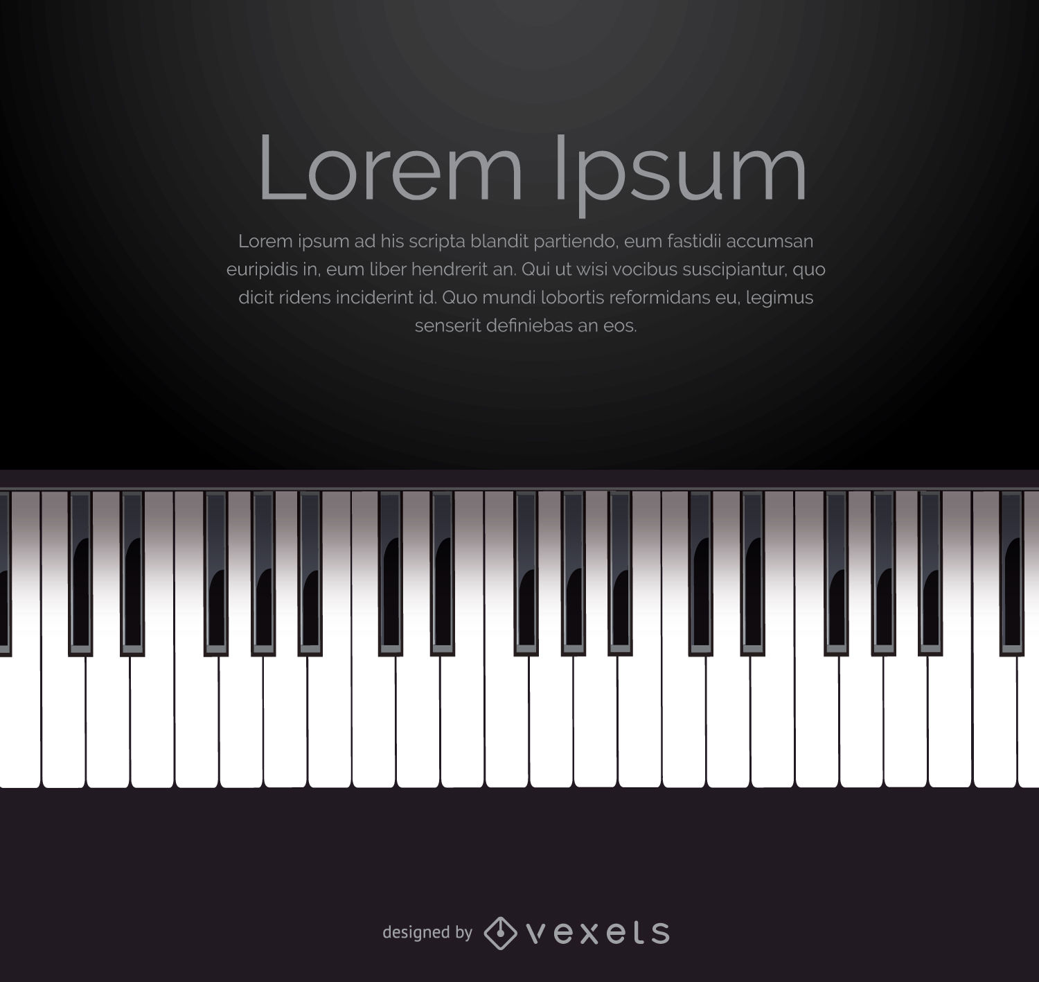 1500x1418 Piano Keyboard Vector With Space For Message