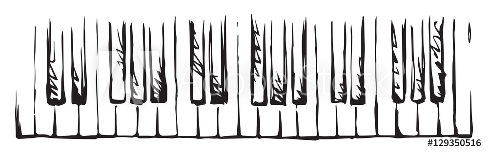 Fotografie, Obraz Piano Keys Vector Drawing Posters Cz 1000x316 Fotografie, Obraz Piano Keys Vector Drawing Posters Cz