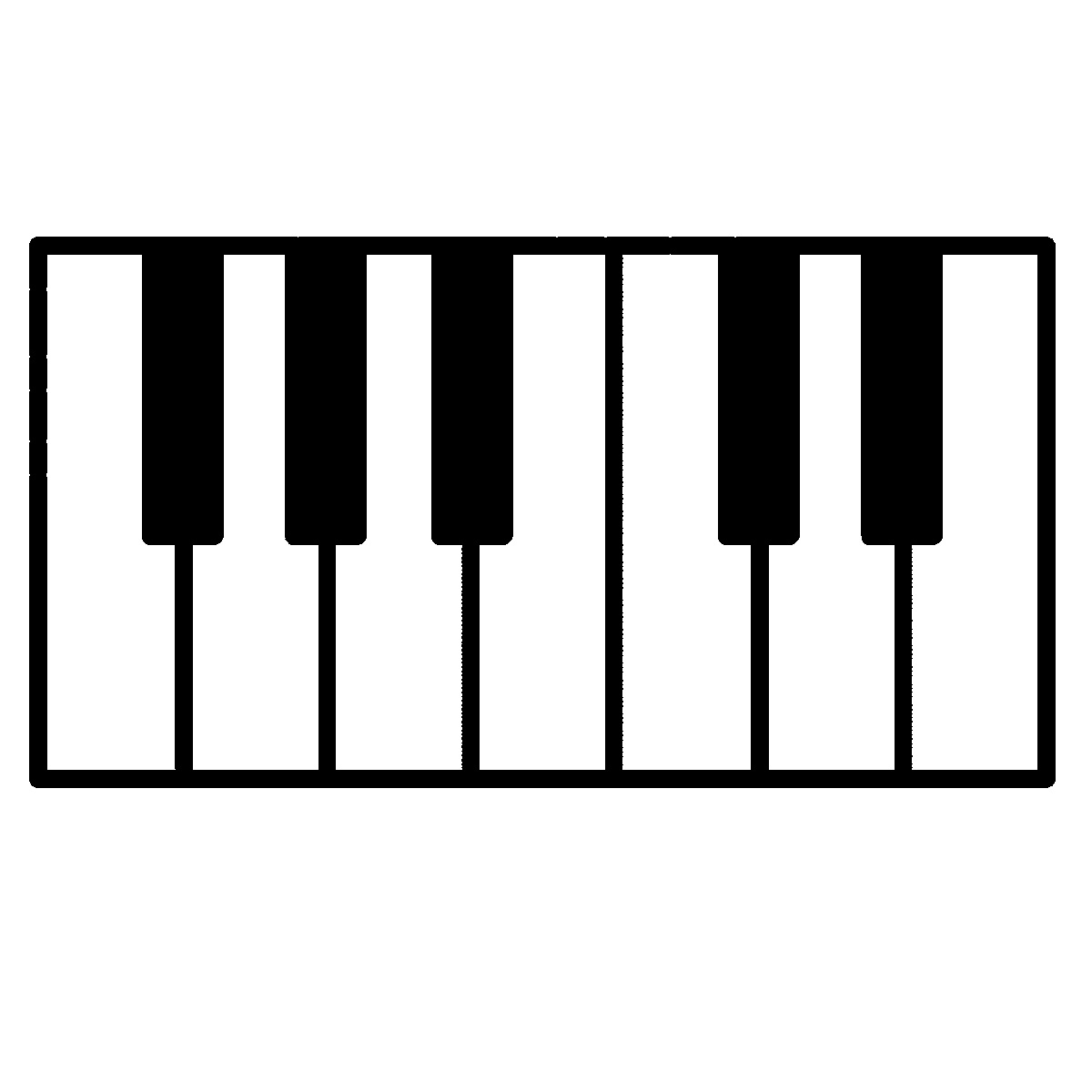 Piano Keys Vector 1200x1200 Piano Keys Vector