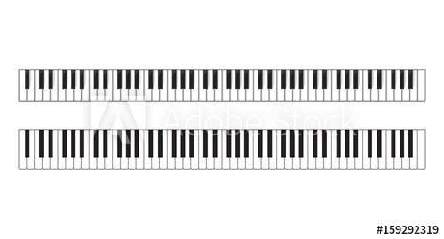Piano Keys Vector 500x270 Piano Keys Vector
