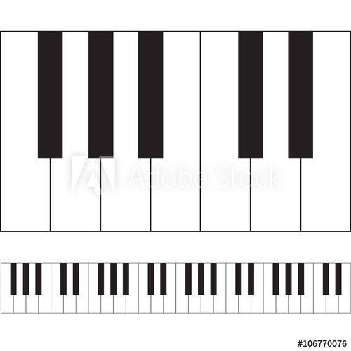Piano Keys Vector Illustration 500x499 Piano Keys Vector Illustration