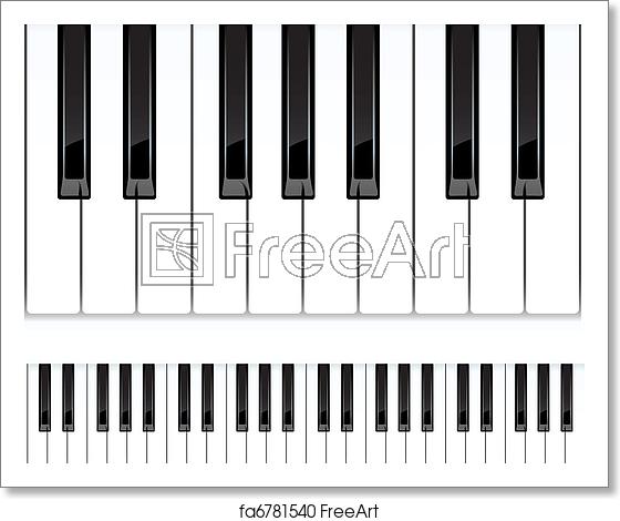 Piano Keys Vector at Vectorified.com | Collection of Piano Keys Vector ...