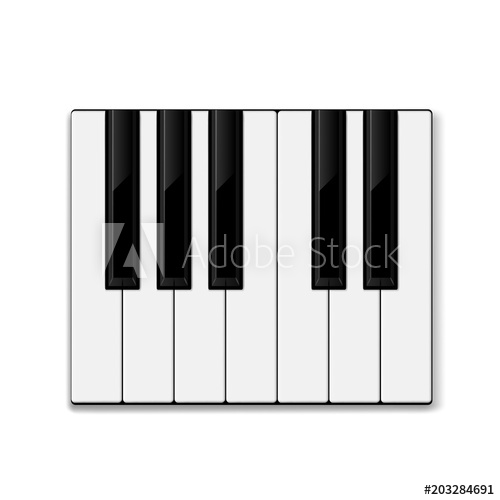 Piano Keys Vector Illustration 500x500 Piano Keys Vector Illustration