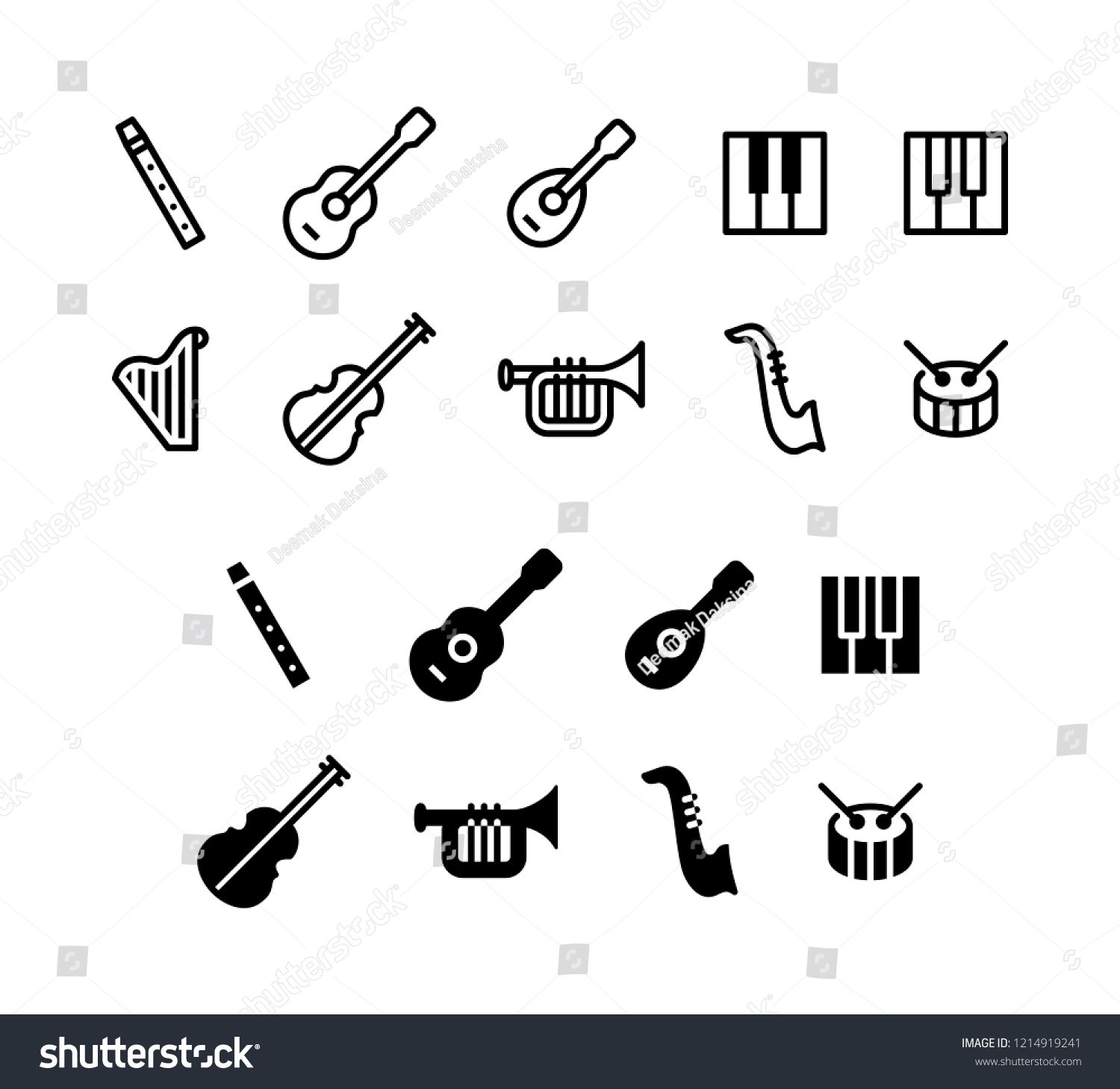 1500x1459 Music Instruments Icon Design Music, Drum, Piano, Guitar, Violin