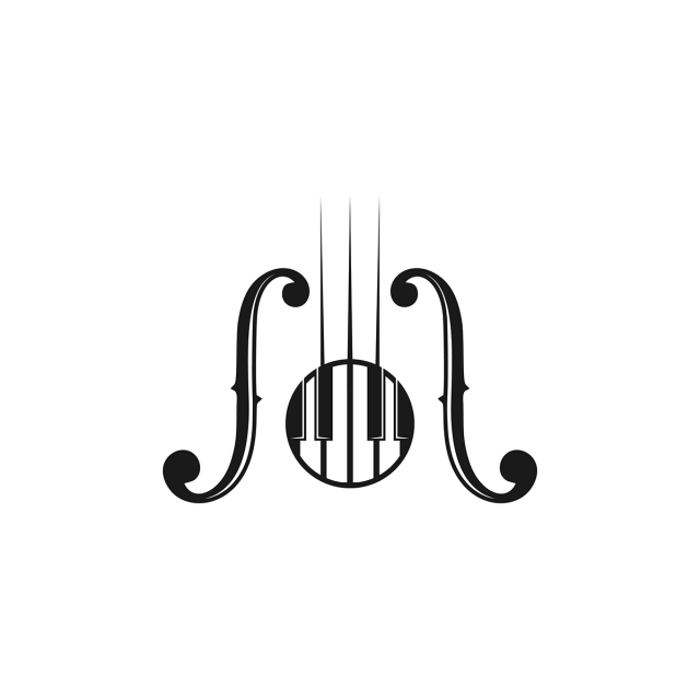 640x640 Piano And Guitar Musical Instrument Logo Design, Logo, Symbol