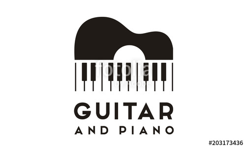 500x300 Guitar Piano Logo Design Inspiration Stock Image And Royalty Free