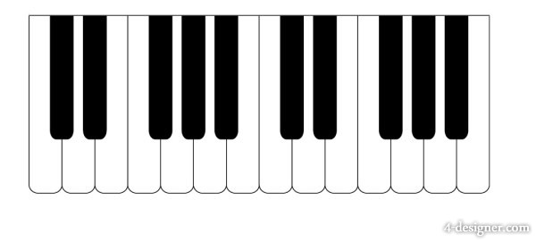 Designer Vector Material For Piano Keyboard 600x271 Designer Vector Material For Piano Keyboard