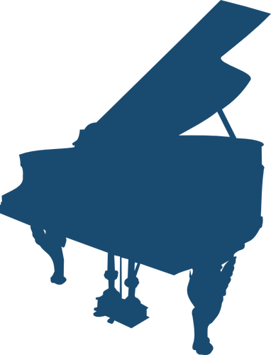 Large Piano Silhouette Vector Image 382x500 Large Piano Silhouette Vector Image