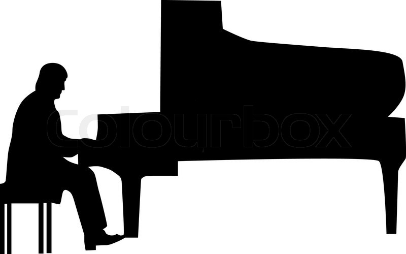 Pianist Silhouette Vector Stock Vector Colourbox 800x500 Pianist Silhouette Vector Stock Vector Colourbox