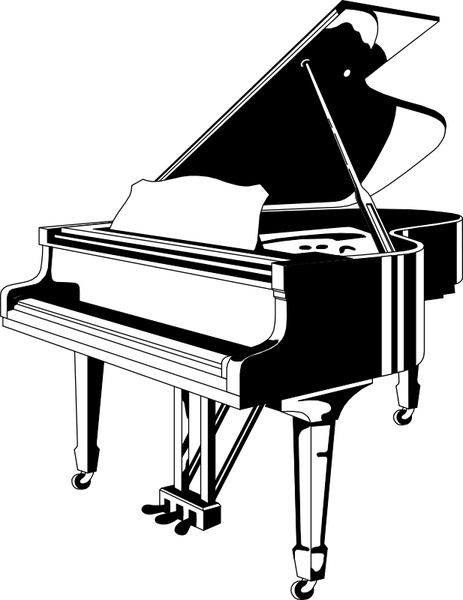 Piano Blackwhite Free Vector In Open Office Drawing 463x600 Piano Blackwhite Free Vector In Open Office Drawing