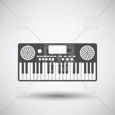 Silhouette Of Piano On Gray Background Vector Image Of Objects 400x400 Silhouette Of Piano On Gray Background Vector Image Of Objects