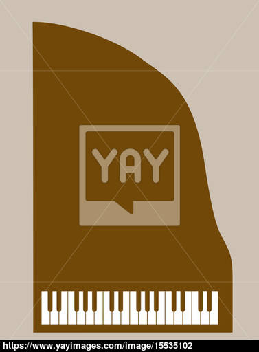 Piano Silhouette On Brown Background, Vector Illustration Image 377x512 Piano Silhouette On Brown Background, Vector Illustration Image