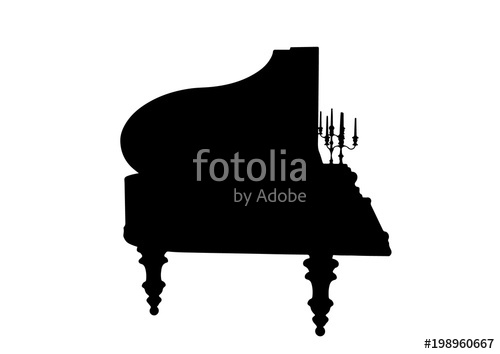 Silhouette Of Piano Vector Stock Image And Royalty Free Vector 500x354 Silhouette Of Piano Vector Stock Image And Royalty Free Vector