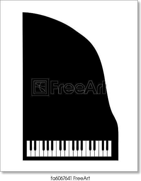 Free Art Print Of Vector Silhouette Grand Piano On White 450x580 Free Art Print Of Vector Silhouette Grand Piano On White