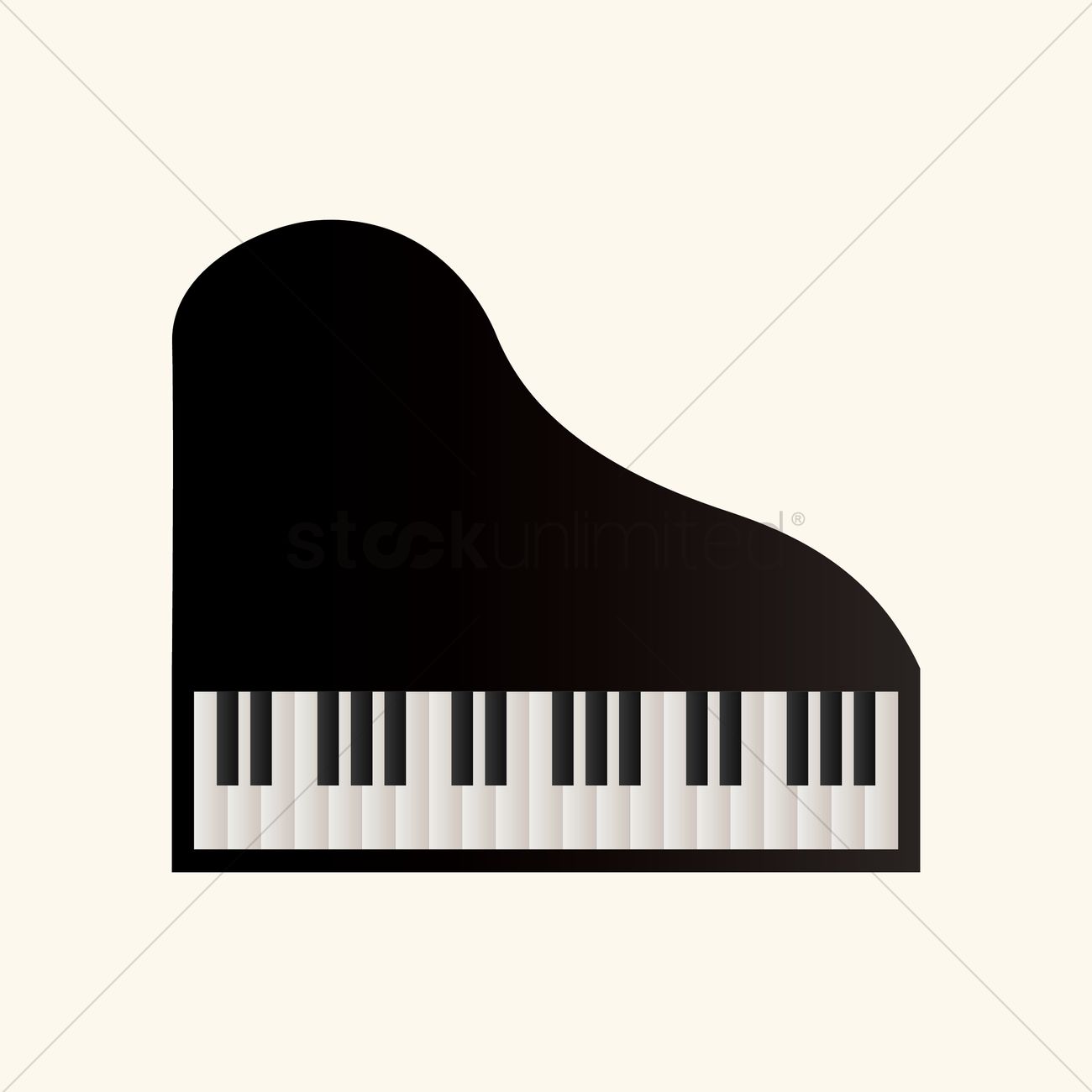 1300x1300 Grand Piano Vector Image