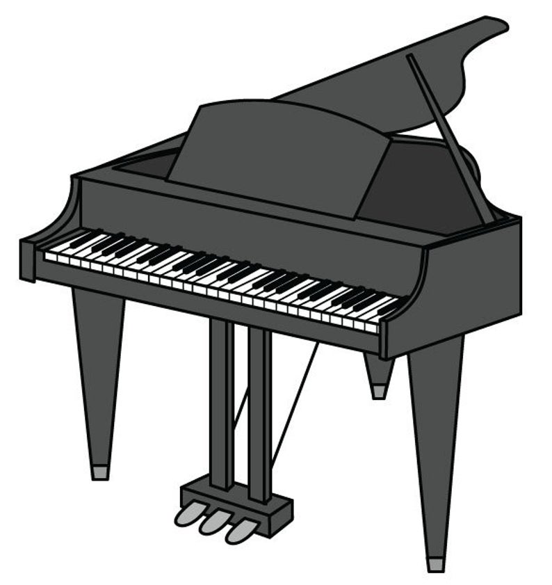 794x841 Piano Clip Art Piano Vector Graphic Digital Download Piano Etsy