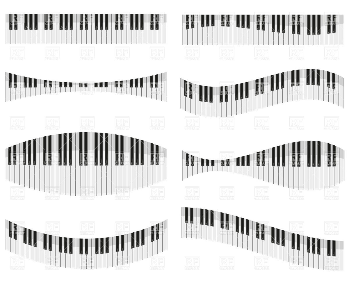 1200x987 Piano Keys In Different Forms Bent And Arched Vector Image