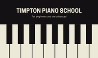 200x118 Cream And Black Piano Vector Music Teacher Business Card