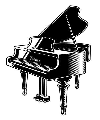 Vector Illustration Of The Piano 409x490 Vector Illustration Of The Piano