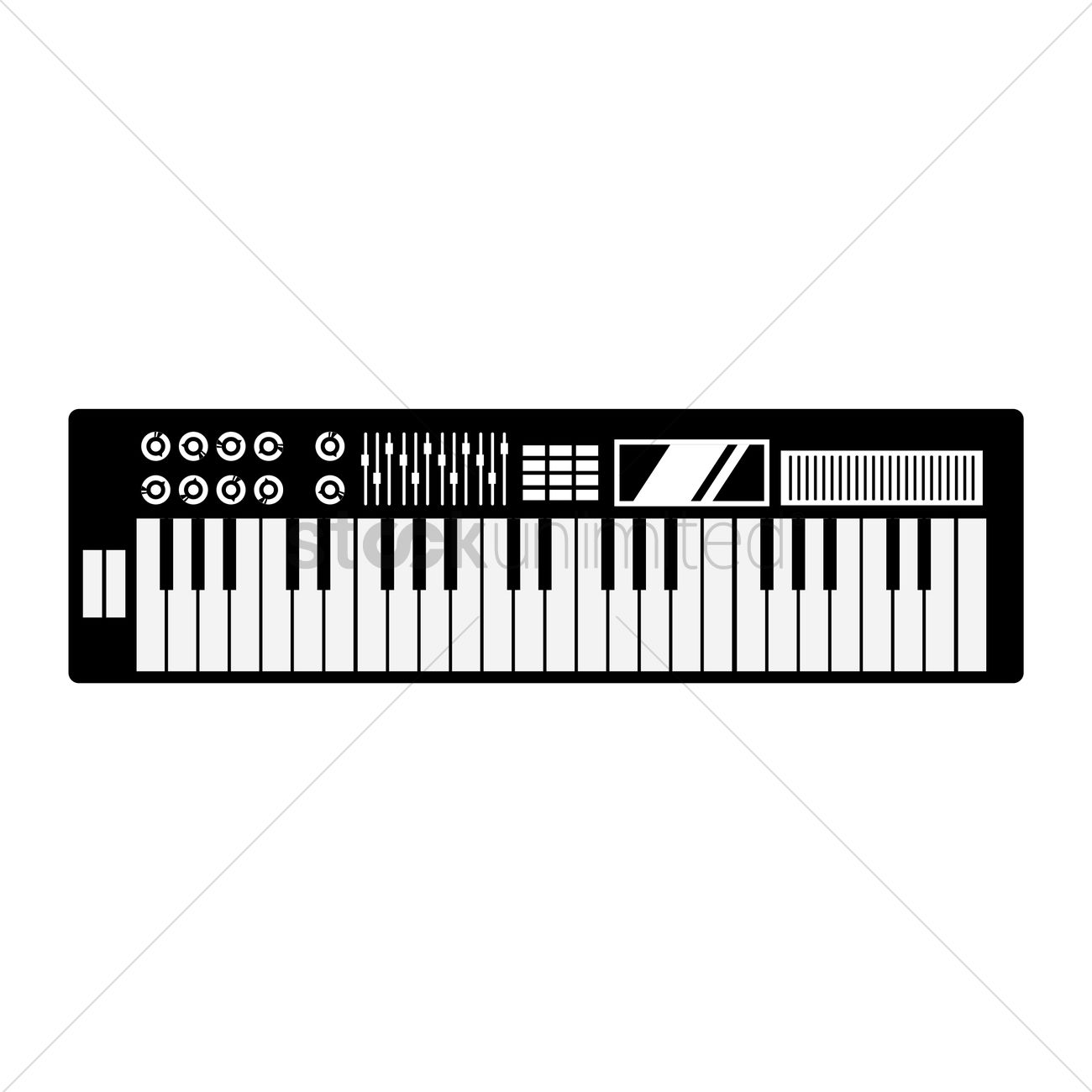1300x1300 Free Silhouette Of Electronic Piano Vector Image