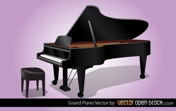 600x380 Grand Piano Vector Free Vector