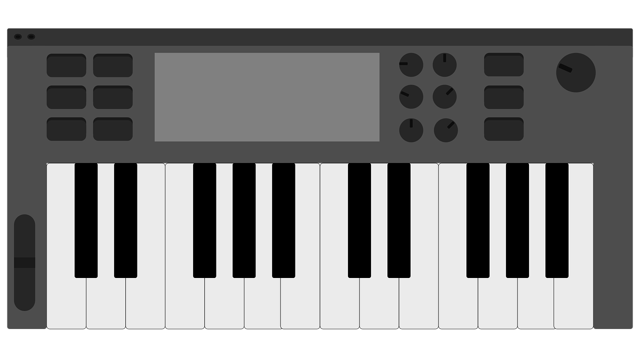 1280x720 Keyboard, Midi Controller, Music, Piano, Vector