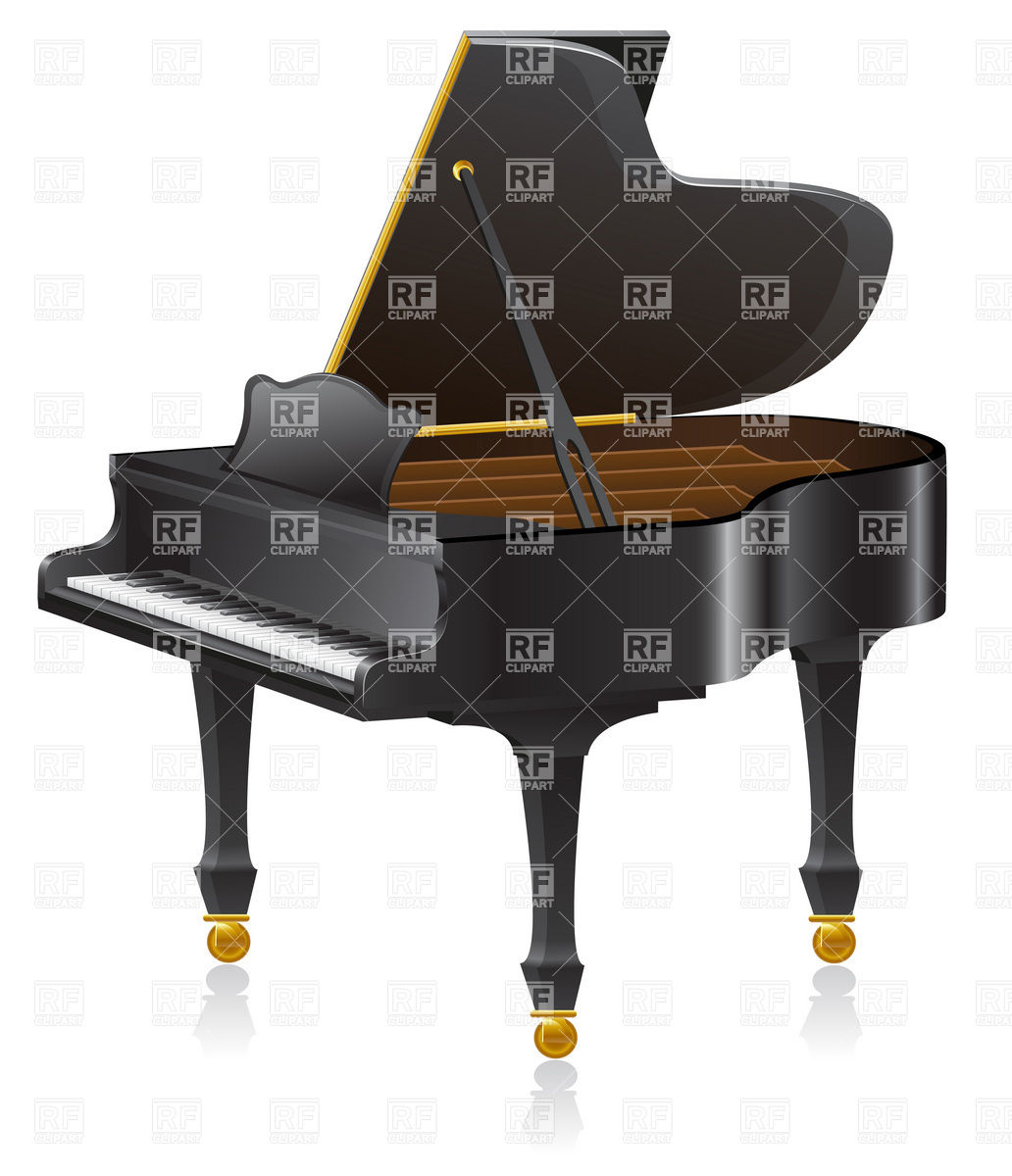 1032x1200 Black Piano Vector Image Of Objects Konturvid