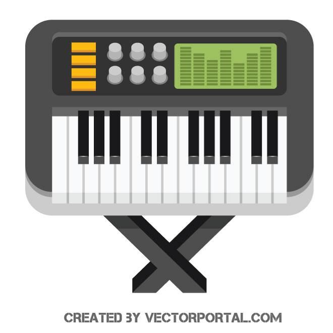 660x660 Electric Piano Vector Image Music Vectors Electric Piano, Free