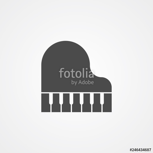 500x500 Piano Vector Icon Sign Symbol Stock Image And Royalty Free Vector