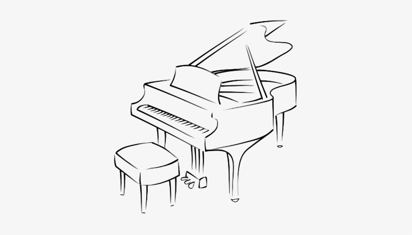 820x468 Playing Piano Drawing Vector Freehand Drawing