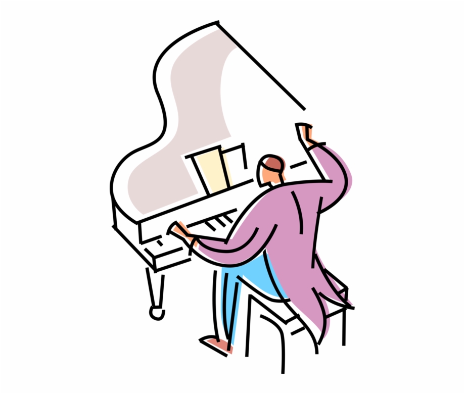 920x780 Vector Illustration Of Concert Pianist Musician Plays, Transparent