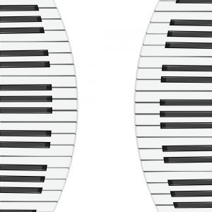 300x300 Music Background With Piano Keys Vector Soidergi