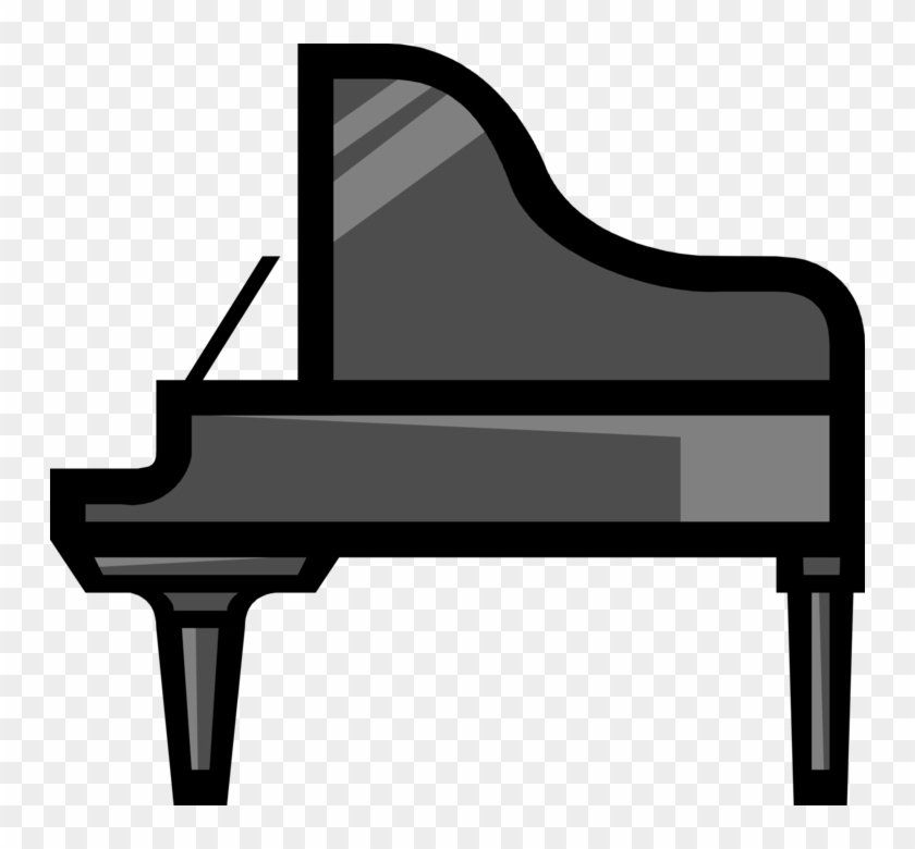 840x780 Vector Illustration Of Grand Piano Keyboard Musical, Hd Png