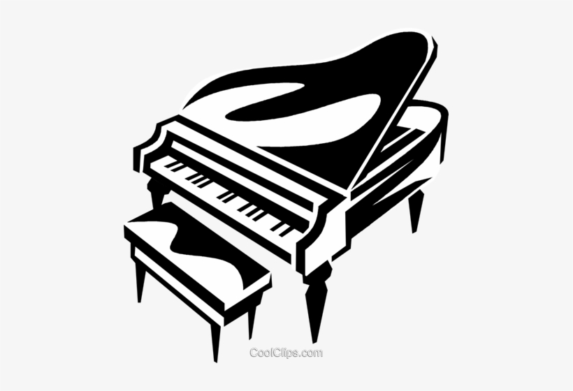 820x560 Grand Piano Royalty Free Vector Clip Art Illustration